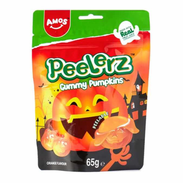 Amos Peelerz Pumpkins Peelable Candy