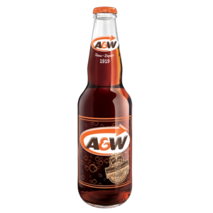 A&W Root Beer Glass Bottle