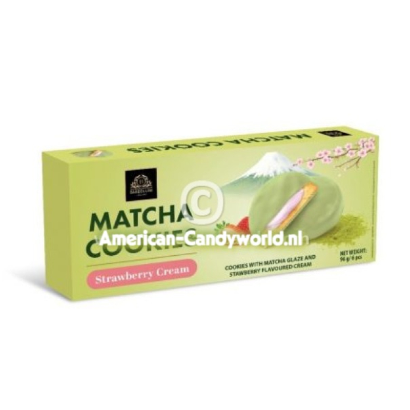 Bardollini Matcha Strawberry Cream Cookies (96 gram)