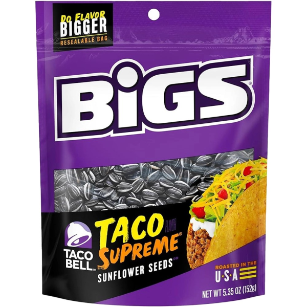 Bigs Taco Supreme Taco Bell Sunflower Seeds