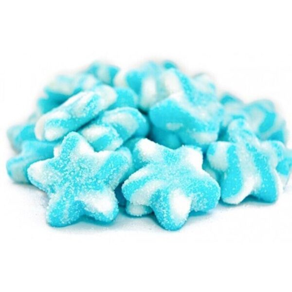 Sugared Blue Twist Stars Schepsnoep 100 gram