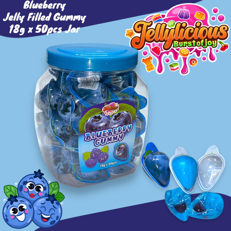 Jellylicious Blueberry  Gummy Candy (18 gram)