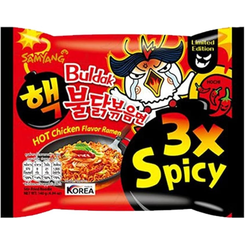 Buldak Samyang Fire Chicken Noodles 3X Spicy 