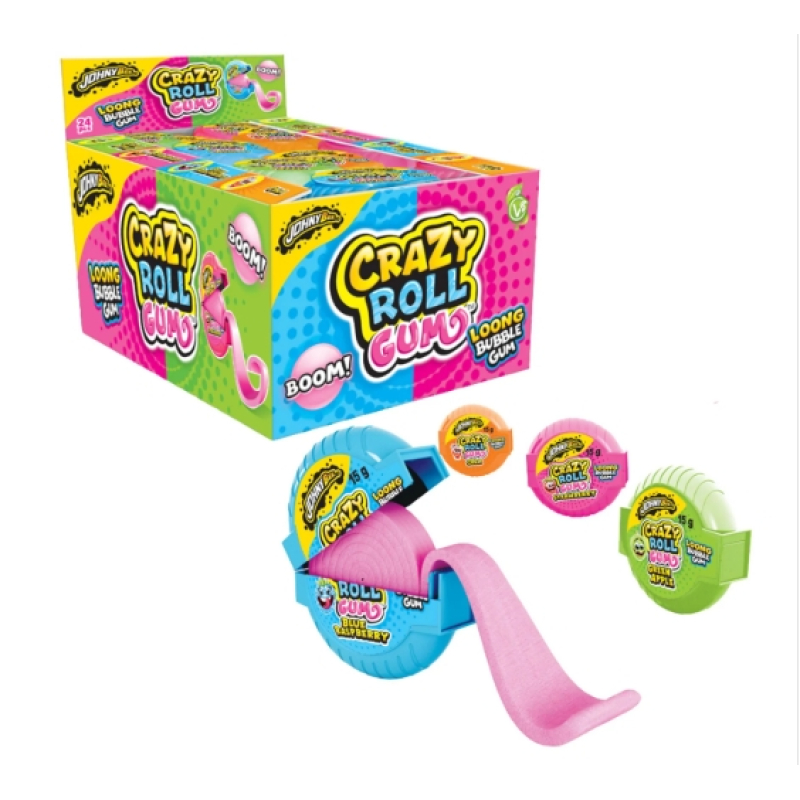 Johny Bee Crazy Roll Bubble Gum - 18g