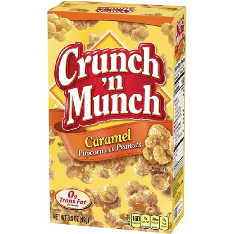 Crunch N Munch Caramel Popcorn met Peanuts (99 gram)