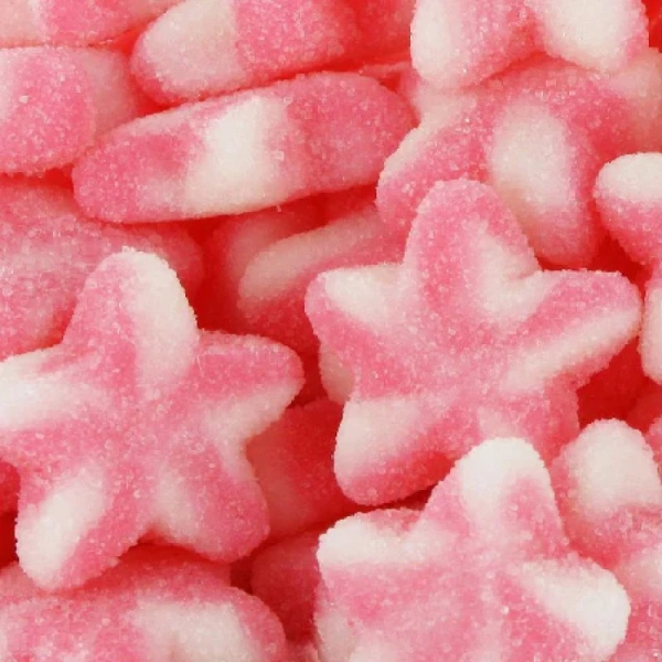 Sugared Pink Twist Stars Schepsnoep 100 gram