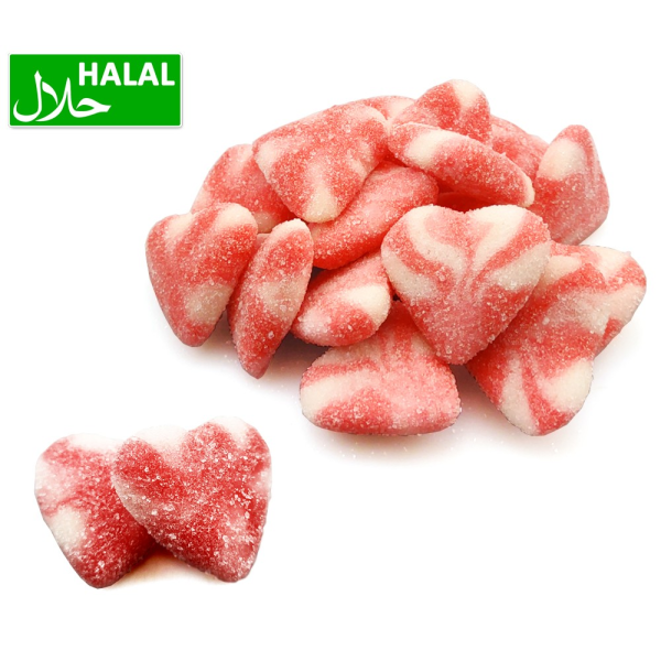 Sugared Strawberry Twist Heart Schepsnoep 100 gram