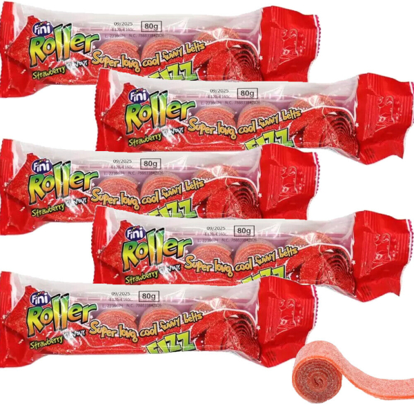 Fini Roller Fizz Strawberry 4 pak  (80 gram)