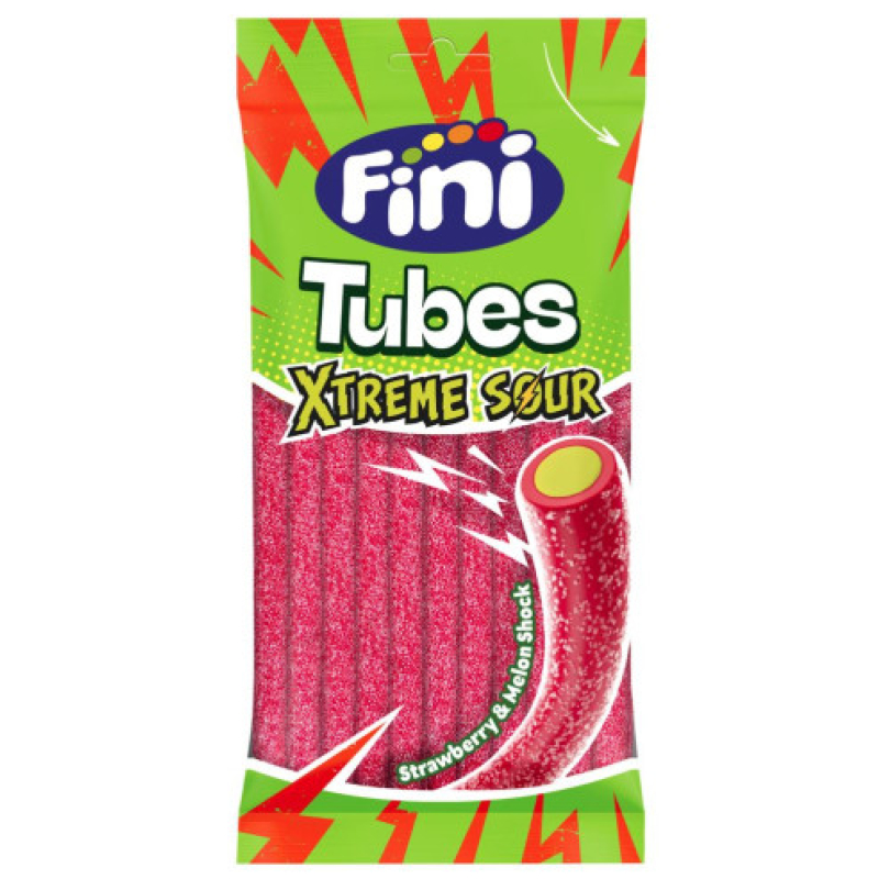 Fini Tubes Extreme Sour Strawberry & Melon Shock (90 gram)