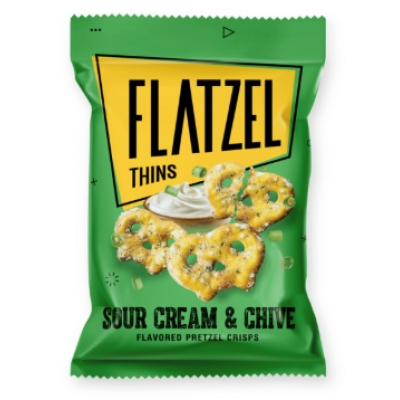 Flatzel Thins Sour & Cream Chive Flatzel Thins Sour & Cream Chive