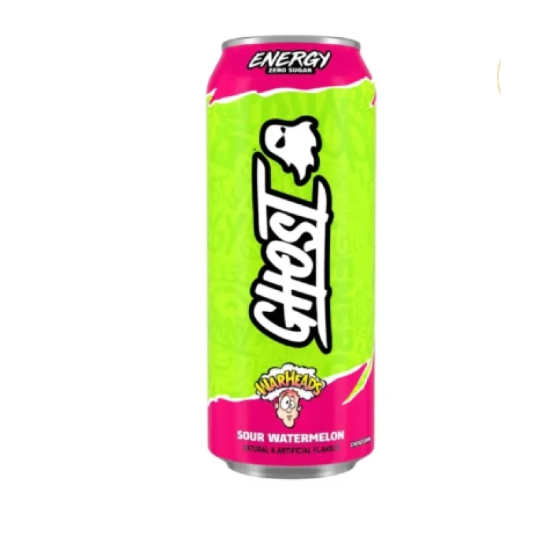 Ghost Energydrink Warheads Sour Watermelon Zero Sugar (500 ml)