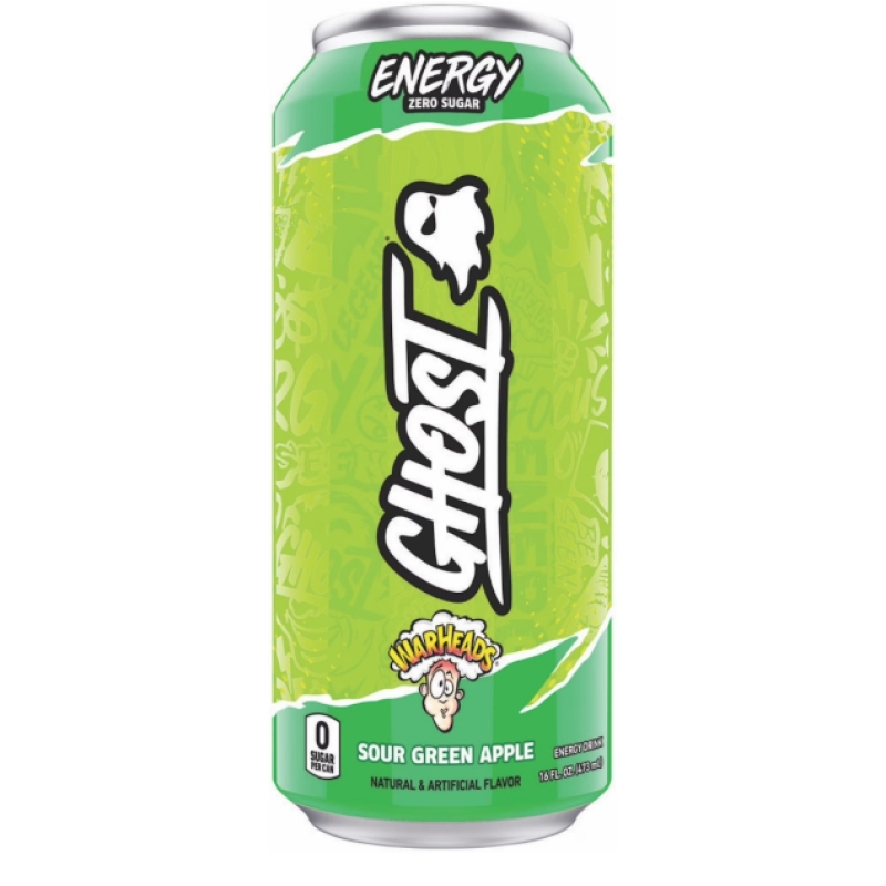 Ghost Energydrink Warheads Sour Green Apple