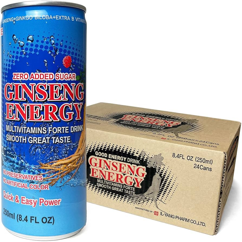 Ginseng Energydrink Tray inhoud 24 blikjes