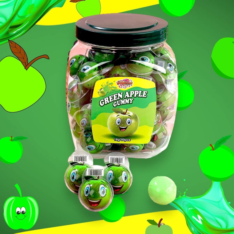 Jellylicious Green Apple Gummy Candy (18 gram)