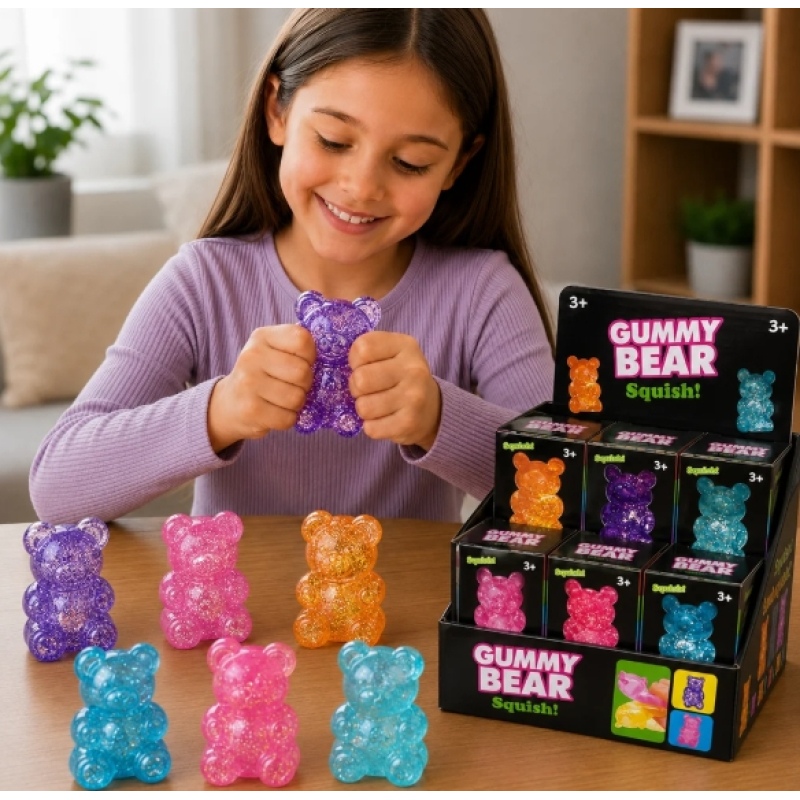 Gummy Bear Squishy Glitter