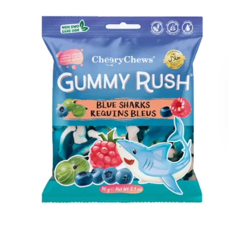 Gummy Rush Blue Sharks (90 gram) Halal