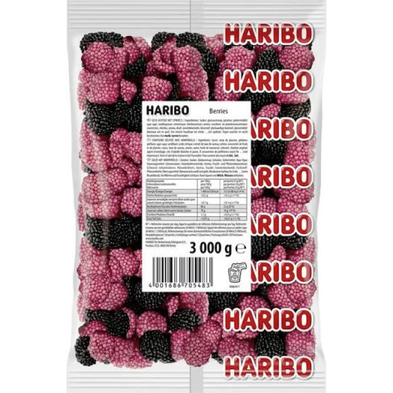 Haribo Berries Zak 3 kilo