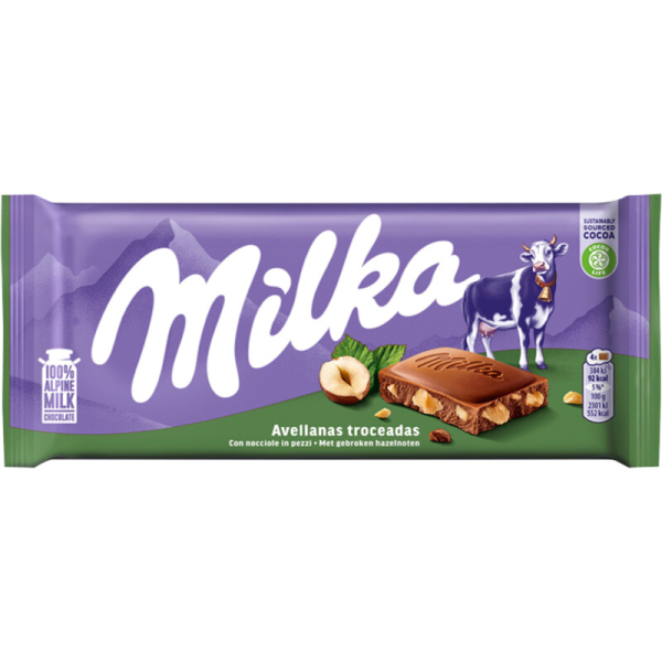 Milka Gebroken Hazelnoot Chocoladereep