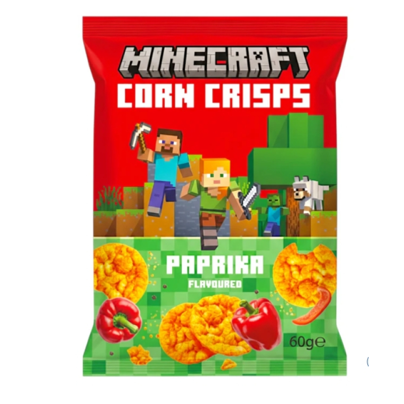 Minecraft Corn Crisps Paprika (60 gram)