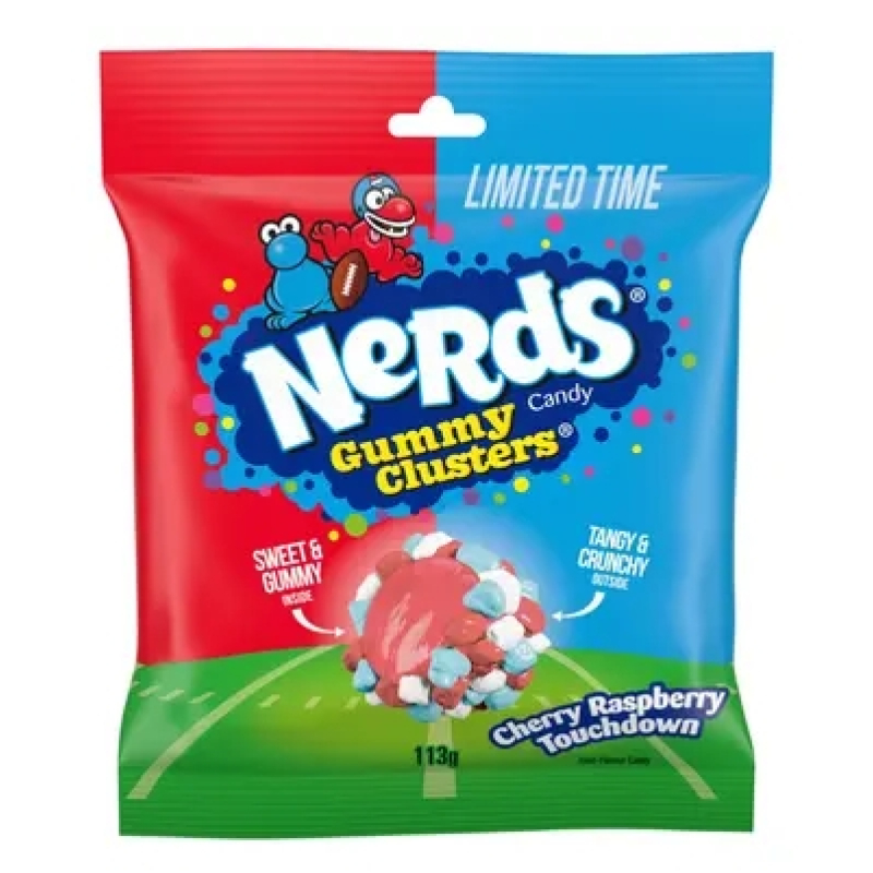 Nerds Gummy Clusters Cherry Raspberry Touchdown (113 gram)