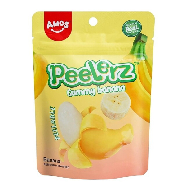 Amos Peelerz Gummy Banana Peelable Candy