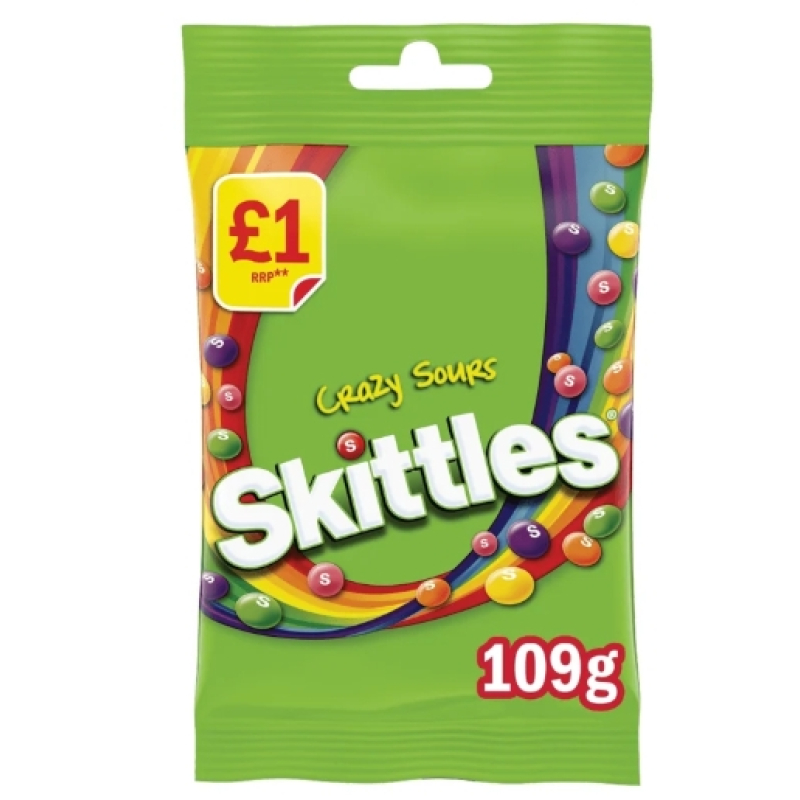 Skittles Crazy Sours (109 gram)