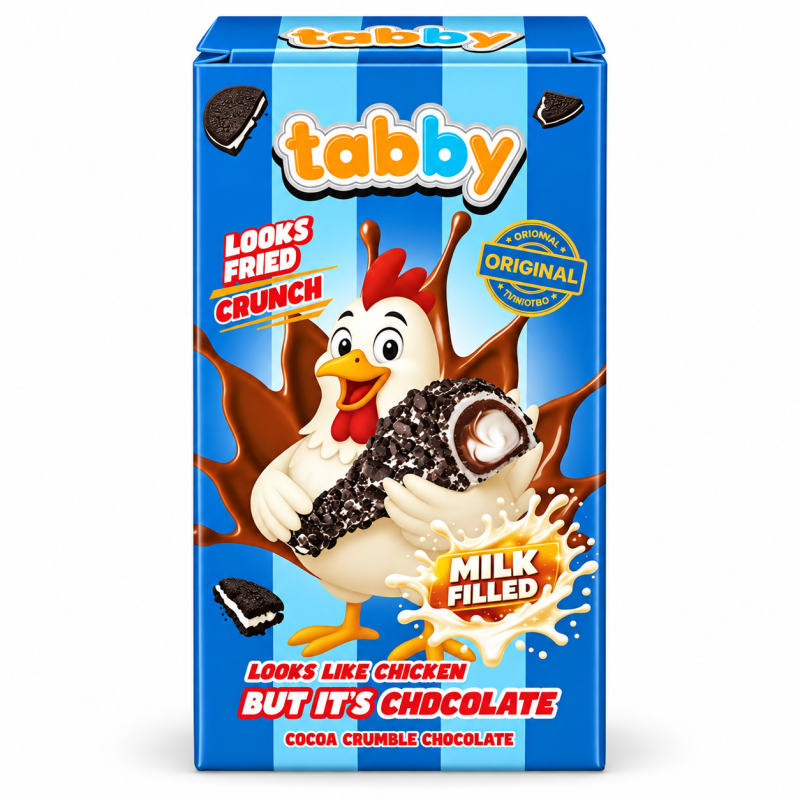 Tabby Cocoa Crumble Chocolate (50 gram)