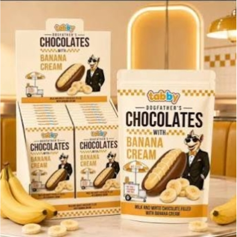Tabby Dogfather's Chocolates With Banana Cream (40 gram)