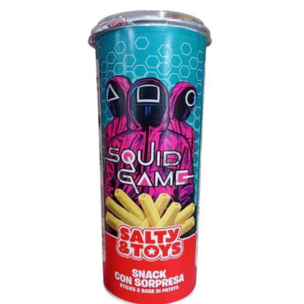 Squid Game Snack inktvis spel 40 gr aardappelsticks + 2D karakter in de verpakking