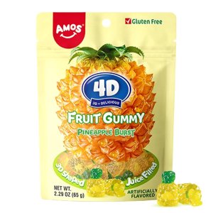 Amos 4D Fruit Gummy Pineapple Burst Amos 4D Fruit Gummy Pineapple Burst