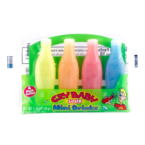Cry Baby Wax Candy Bottles Sour 4 Pak