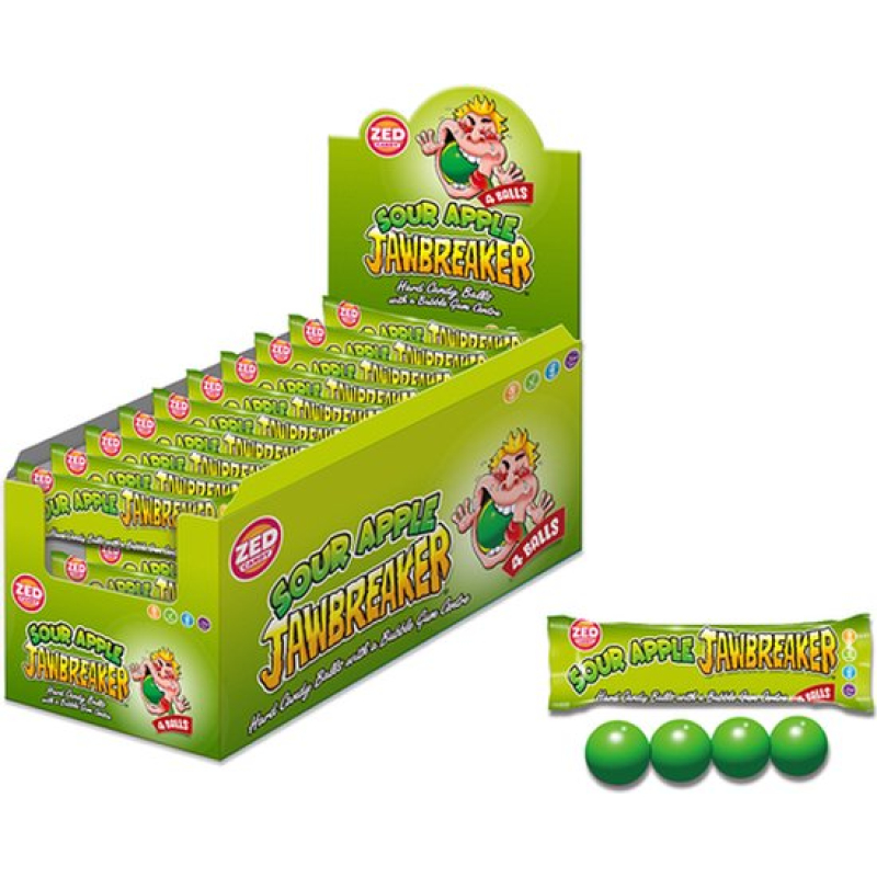 Zed Sour Apple Jawbreaker 4 Balls (Doos 40 stuks)
